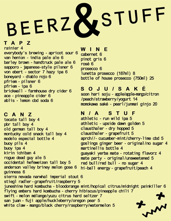 drinks menu image